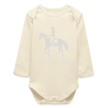 At home in the saddle - Baby Organic Long-Sleeved Bodysuit - soft Ecru - Front