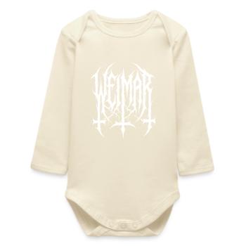 Ville préférée de Weimar Art Black Metal - Body bébé manches longues biologique - écru doux - Devant