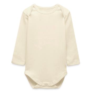 Ugly Christmas Motif - Baby Organic Long-Sleeved Bodysuit - soft Ecru - Front