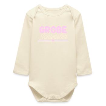 grande sœur - Body bébé manches longues biologique - écru doux - Devant