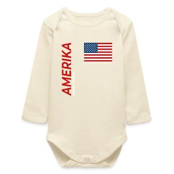 New York - Baby Organic Long-Sleeved Bodysuit - soft Ecru - Front