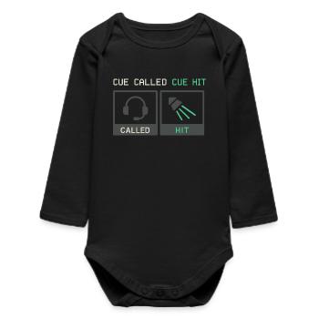 Theatre Technology Crew Stage Technician Sound - Baby Organic Long-Sleeved Bodysuit - black - Front