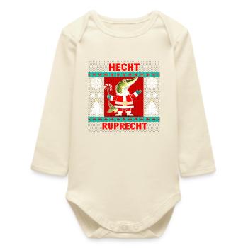 Pike Ruprecht Chemise de Noël moche Pêcheur drôle - Body bébé manches longues biologique - écru doux - Devant