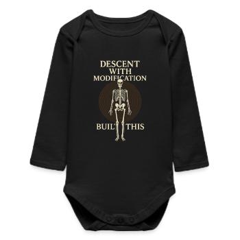 Charles Darwin Don Natural - Body bébé manches longues biologique - noir - Devant
