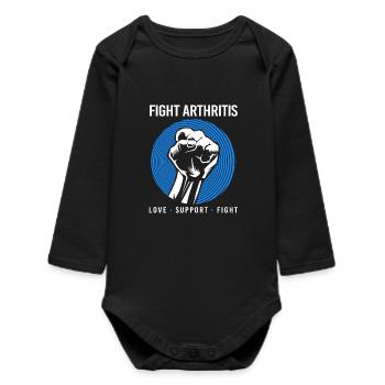 Rheumatism Arthritis - Baby Organic Long-Sleeved Bodysuit - black - Front