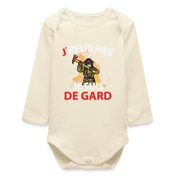 Je peux pas J'ai Suis de Gard - Body bébé manches longues biologique - écru doux - Devant