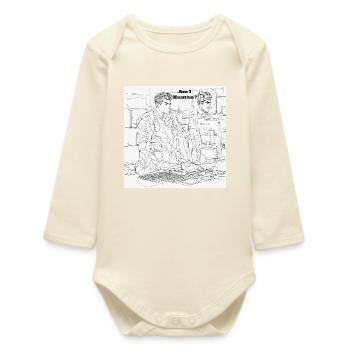 Human or robot - Baby Organic Long-Sleeved Bodysuit - soft Ecru - Front