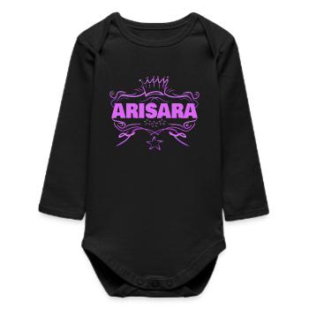 Arisara bébé - Body bébé manches longues biologique - noir - Devant