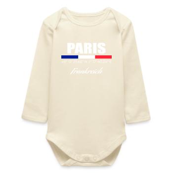 Paris - Baby Organic Long-Sleeved Bodysuit - soft Ecru - Front