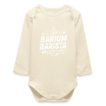 Barium Barista Kaffeewissenschaft Logo - Baby Organic Langarmbody - Natur - Vorne