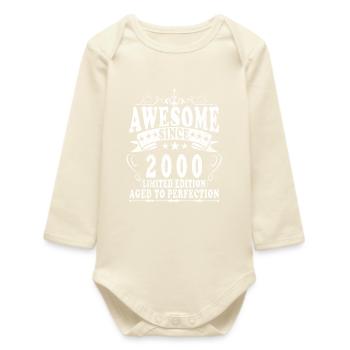 Aged to Perfection 2000 - Baby Organic Long-Sleeved Bodysuit - soft Ecru - Front