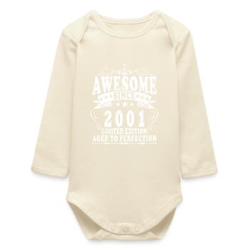 Aged to Perfection 2001 Limited - Baby Organic Long-Sleeved Bodysuit - soft Ecru - Front