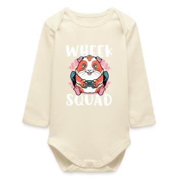 Woche Squad Hamster Gaming - Baby Organic Langarmbody - Natur - Vorne
