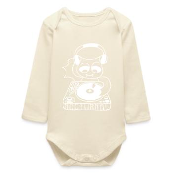 DJ Bat - Baby Organic Long-Sleeved Bodysuit - soft Ecru - Front