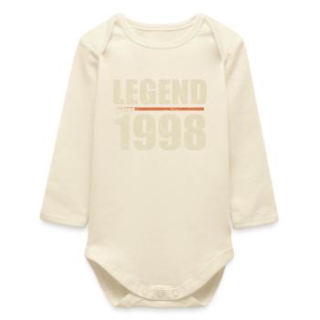 Geburtstag 1998 | Legende seit 1998 - Baby Organic Langarmbody - Natur - Vorne