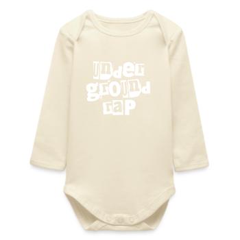 Typographie du rap underground - Body bébé manches longues biologique - écru doux - Devant