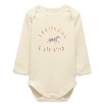 Ich kann nicht, ich habe ein Pferd - Baby Organic Langarmbody - Natur - Vorne