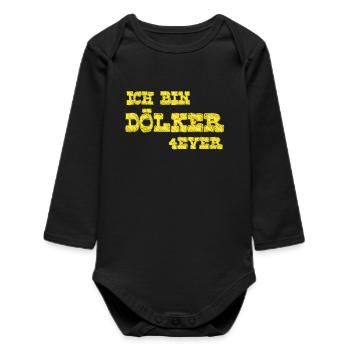 Je suis Dölker 4 de tous les jours - Body bébé manches longues biologique - noir - Devant
