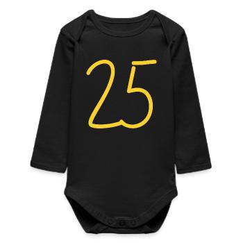 25 - Baby Organic Long-Sleeved Bodysuit - black - Front