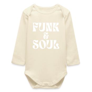 Funk & Souls: Retro Grooves Typografie - Baby Organic Langarmbody - Natur - Vorne