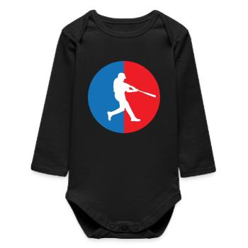 Baseball - Sport - Body bébé manches longues biologique - noir - Devant