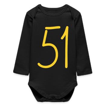 51 - Baby Organic Langarmbody - Schwarz - Vorne