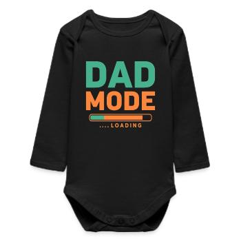 Mode papa en charge pour les futurs pères fiers - Body bébé manches longues biologique - noir - Devant