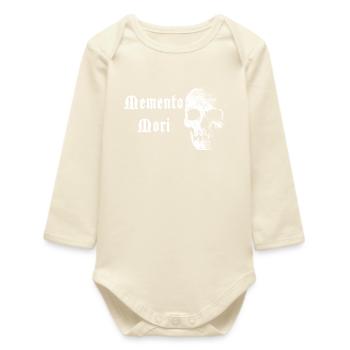 Crâne de Memento Mori – Contraste blanc - Body bébé manches longues biologique - écru doux - Devant