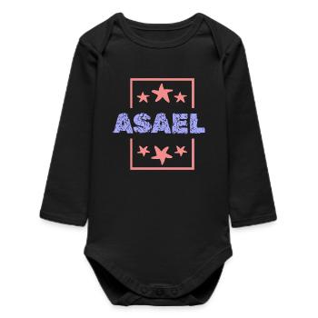 Asael Asael - Body bébé manches longues biologique - noir - Devant