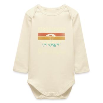 Paragliding Grandpa Retro - Baby Organic Long-Sleeved Bodysuit - soft Ecru - Front