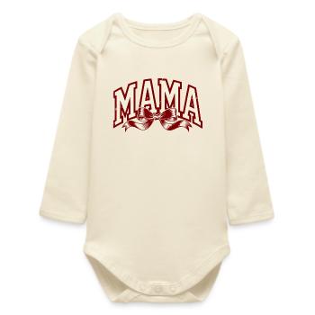 Rouge nœud de maman – Déclaration forte de maman - Body bébé manches longues biologique - écru doux - Devant