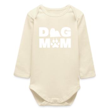 Maltese Dog Lover Pet Dog Mom Dog Dad  - Baby Organic Long-Sleeved Bodysuit - soft Ecru - Front