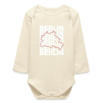 L’ÉTAT FÉDÉRAL DE BERLIN, LA CAPITALE ! FRONTIÈRE NATIONALE - Body bébé manches longues biologique - écru doux - Devant