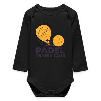 Je peux pas j ai padel - Body bébé manches longues biologique - noir - Devant