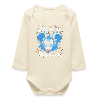 Souris de Carnaval | Hommes en costume partenaires - Body bébé manches longues biologique - écru doux - Devant