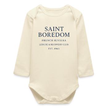 Club de loisirs et de récupération Saint Boredom - Body bébé manches longues biologique - écru doux - Devant