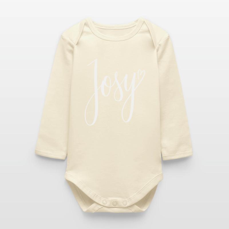 Josy Script Conception de cœurs Body bébé manches longues biologique