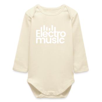 Logo de la musique électro - Body bébé manches longues biologique - écru doux - Devant