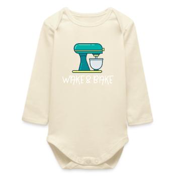 Wake And Bake - Baby Organic Long-Sleeved Bodysuit - soft Ecru - Front
