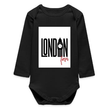 Fan de Londres - Body bébé manches longues biologique - noir - Devant