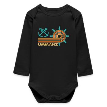 Vacances Mer Baltique ÎLE UMMANZ Fun - Body bébé manches longues biologique - noir - Devant