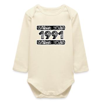 1991 1991 - Baby Organic Long-Sleeved Bodysuit - soft Ecru - Front