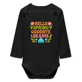 Bonjour Spring Goodbye Cap - Body bébé manches longues biologique - noir - Devant