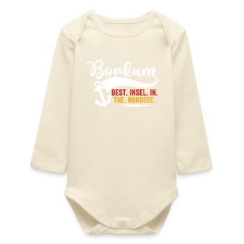 BORKUM BEST INSEL DANS LE NORDSEE Fun - Body bébé manches longues biologique - écru doux - Devant