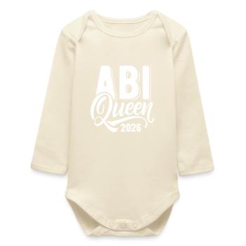 Abi Queen 2026 - Abitur - Spruch - Body bébé manches longues biologique - écru doux - Devant
