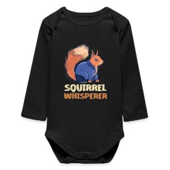 Denim Chuchoteur d’Écureuils - Body bébé manches longues biologique - noir - Devant