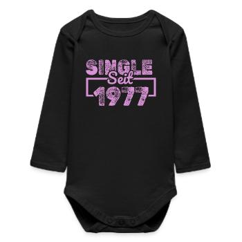 1977 - Baby Organic Langarmbody - Schwarz - Vorne