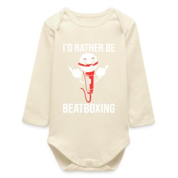 Boîte à rythmes - Body bébé manches longues biologique - écru doux - Devant