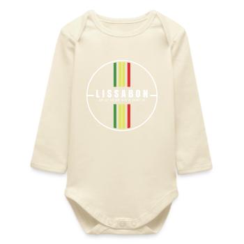 Lissabon Koordinaten - Baby Organic Langarmbody - Natur - Vorne