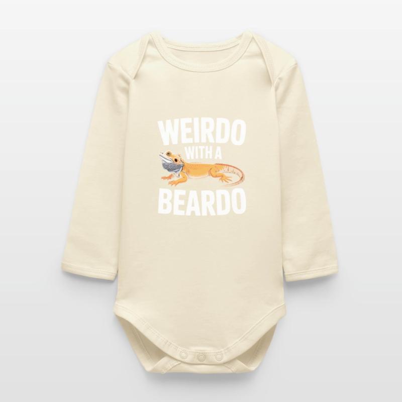 Beardo Lizard Caption Tee Baby Organic Long-Sleeved Bodysuit